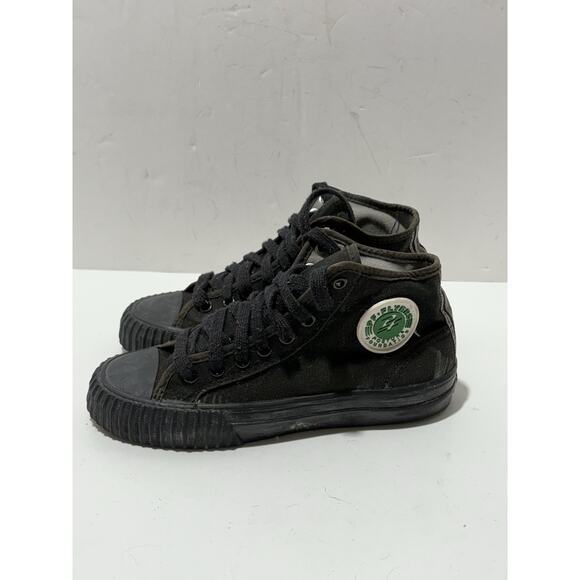 PF Flyers Shoes Center Reissue Hi Black/Gray Sneaker Size Men 4 - Women 5.5 READ - Picture 1 of 9
